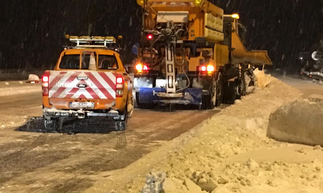 Πάνω από 650.000 κυβικά χιονιού απομακρύνθηκαν από την Εθνική οδό