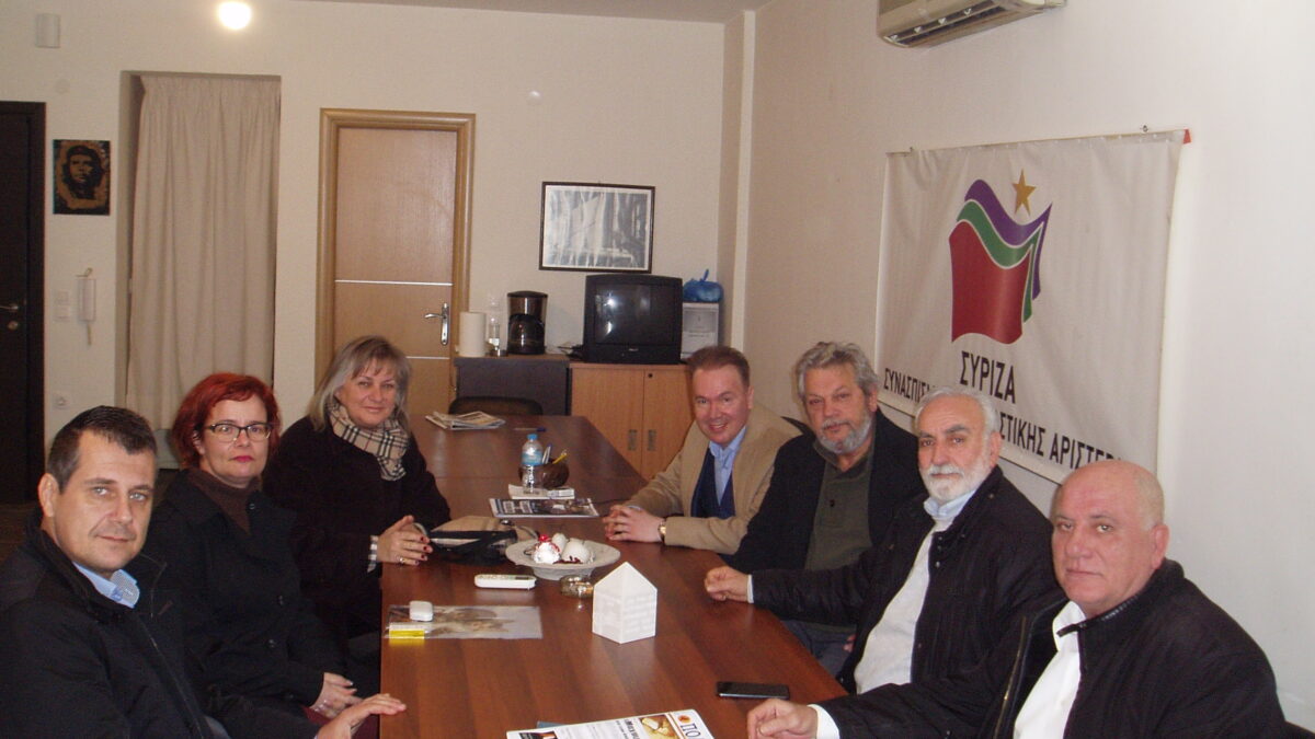 Συνάντηση αντιπροσωπείας των «Ολυμπίων εν Δίω» με βουλευτές του ΣΥΡΙΖΑ