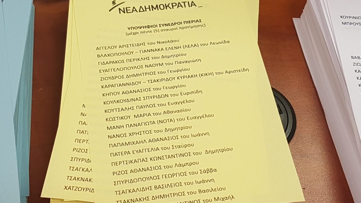 Η σταυροδοσία των υποψήφιων συνέδρων της ΝΟ.Δ.Ε. ΝΔ Πιερίας