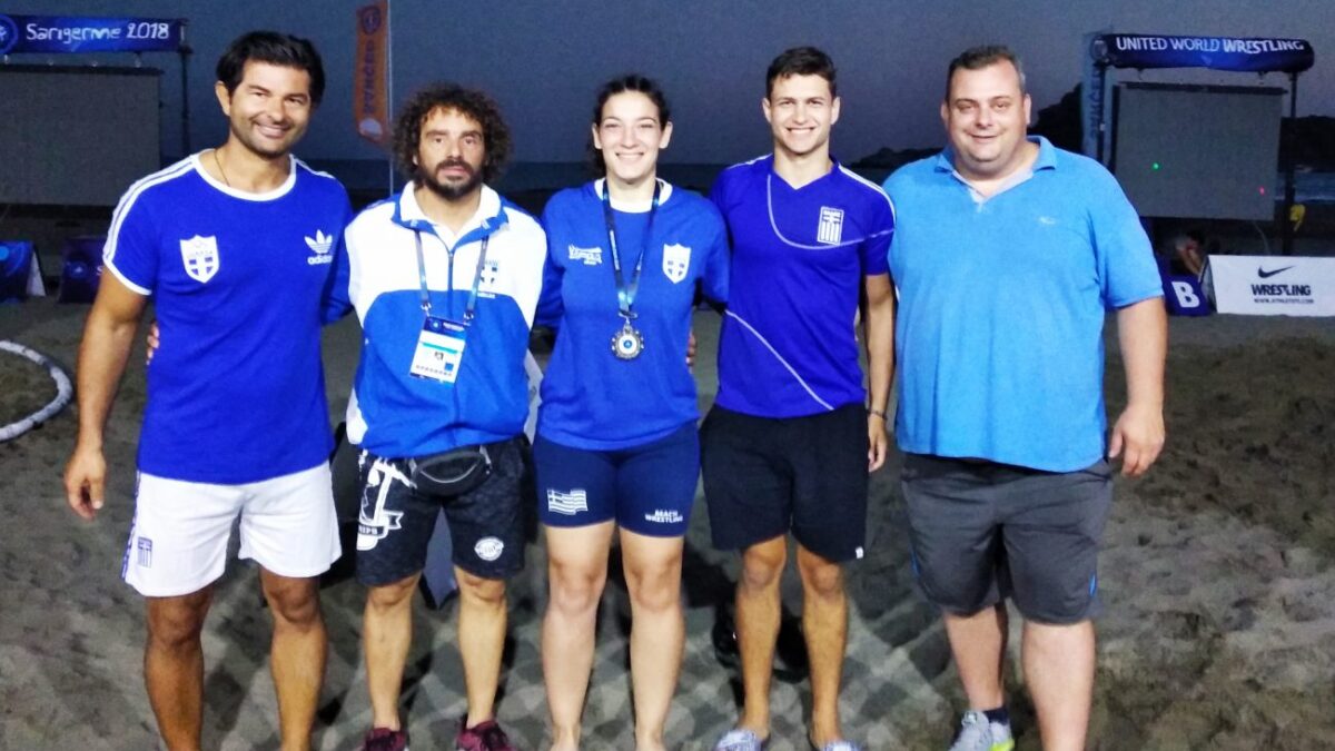 Τέσσερα μετάλλια για την Ελλάδα στο Παγκόσμιο Πρωτάθλημα Πάλης στην Άμμο με τους Κατερινιώτες προπονητές Παπακωνσταντίνου & Μπατάλα
