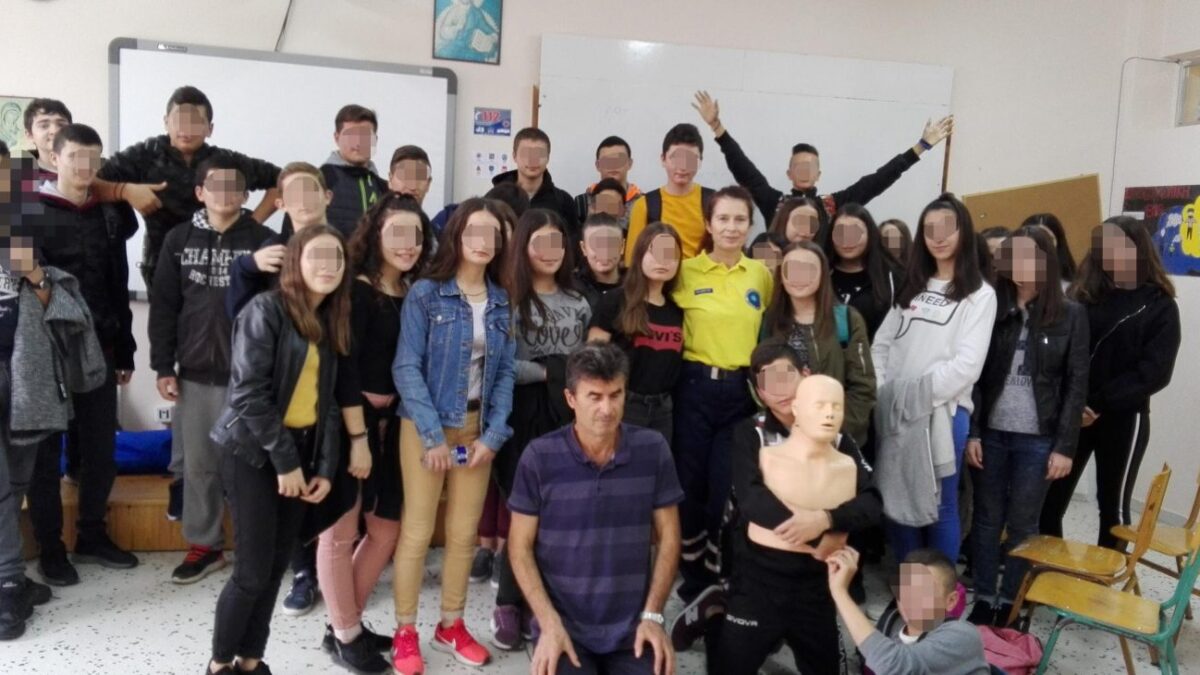 Η Διασωστική Ομάδα Πιερίας εκπαίδευσε τους μαθητές του Γυμνασίου Κάτω Μηλιάς  στις  Α΄ Βοήθειες
