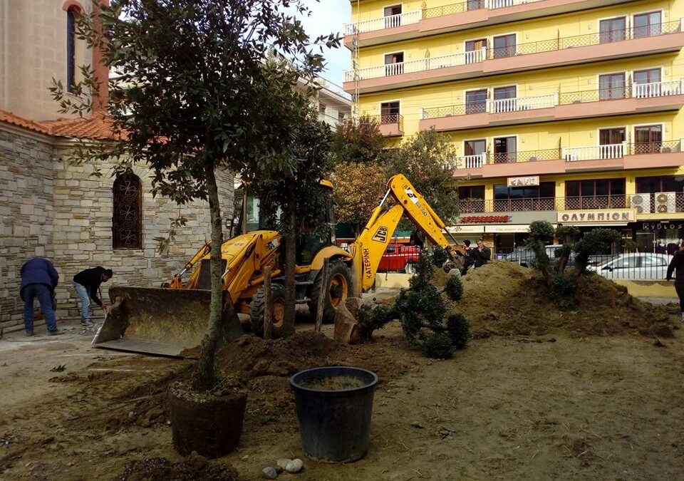 Φυτεύτηκαν τα πρώτα δέντρα στην Αστική Σχολή Κατερίνης! (ΦΩΤΟ)