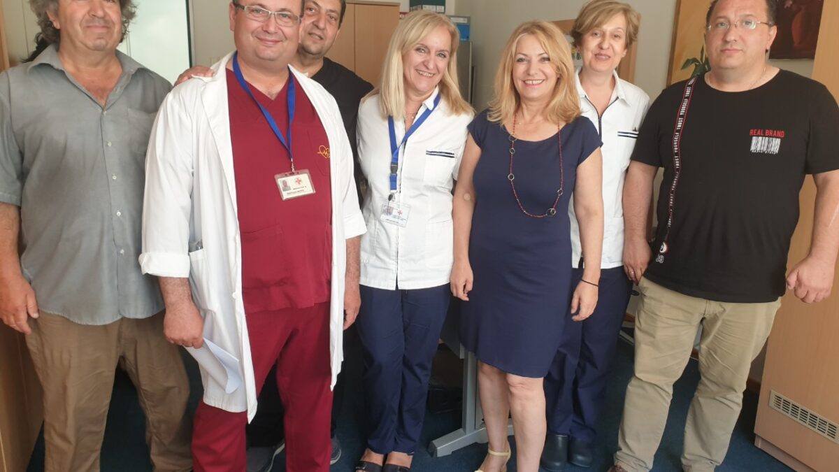 Επίσκεψη της Άννας Μάνη-Παπαδημητρίου στο Γενικό Νοσοκομείου Κατερίνης, το  Κέντρο ημερήσιας φροντίδας ανοϊκών ασθενών & τη Νοσηλευτική Σχολή