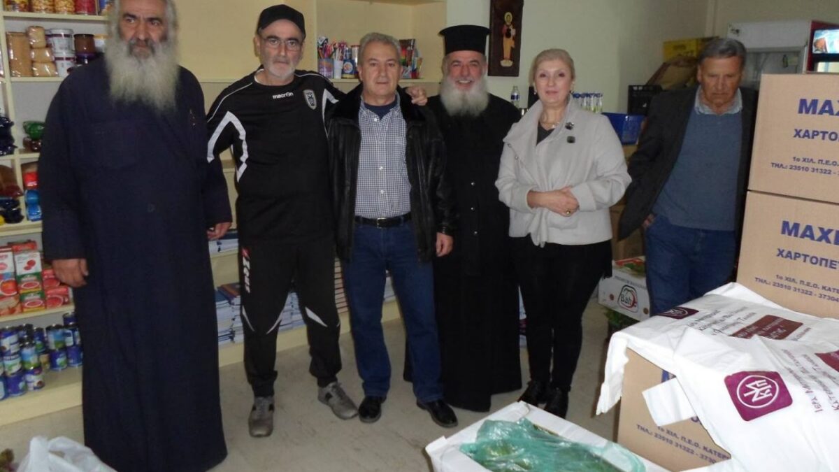 Ο Σύλλογος Θεσσαλών Πιερίας έκανε την αγάπη πράξη – Προσφορά αγαθών στο Κοινωνικό Παντοπωλείο της Μητρόπολης