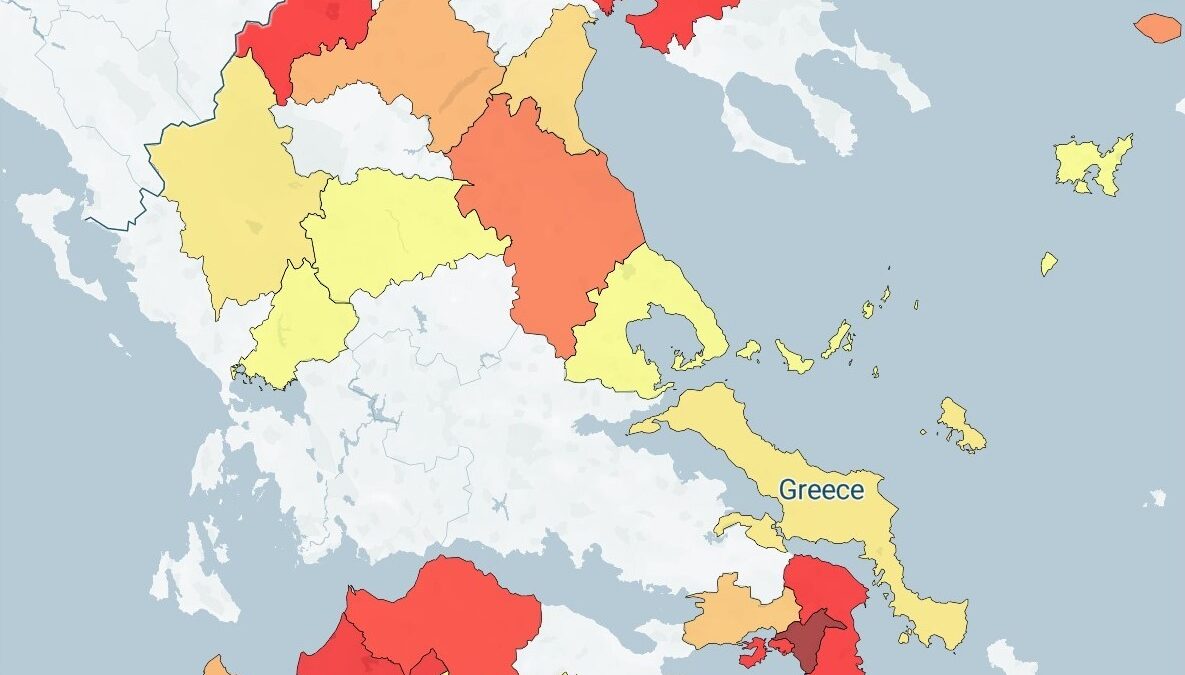 Κορωνοϊός: Διαδραστικός χάρτης αποτυπώνει την εξάπλωση στην Ελλάδα και τον κόσμο