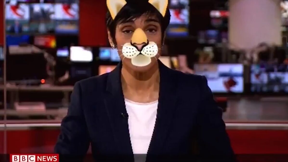 Επικό τρολάρισμα του BBC: Παρουσιάστρια ειδήσεων με φίλτρο γάτας, «Ευχαριστούμε και νιάου» (ΒΙΝΤΕΟ)