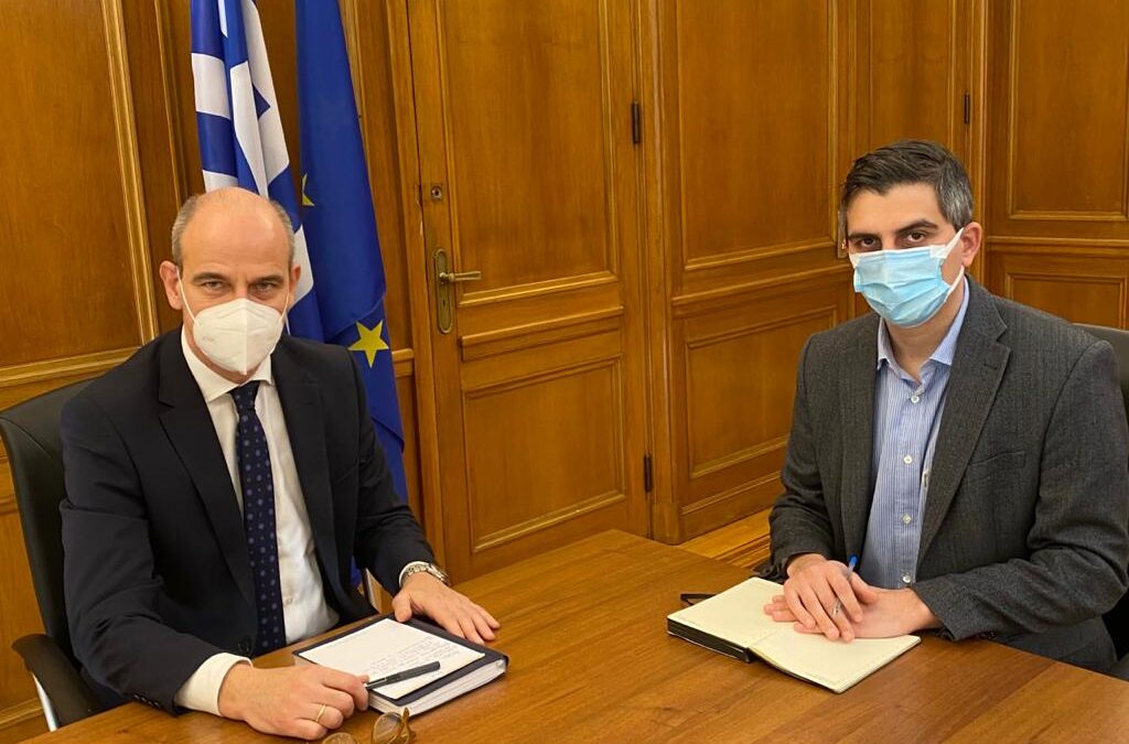 Συνάντηση του Φ.Μπαραλιάκου με τον υφυπουργό Χρ.Δήμα για την στήριξη των νεοφυών επιχειρήσεων με την ψηφιακή πύλη Εlevate Greece