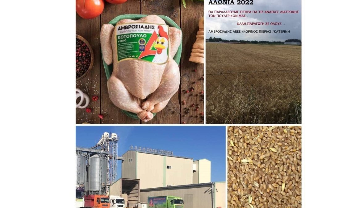Ανακοίνωση από την βιομηχανία ζωοτροφών Αμβροσιάδη ΑΒΕΕ για συγκέντρωση σιτηρών