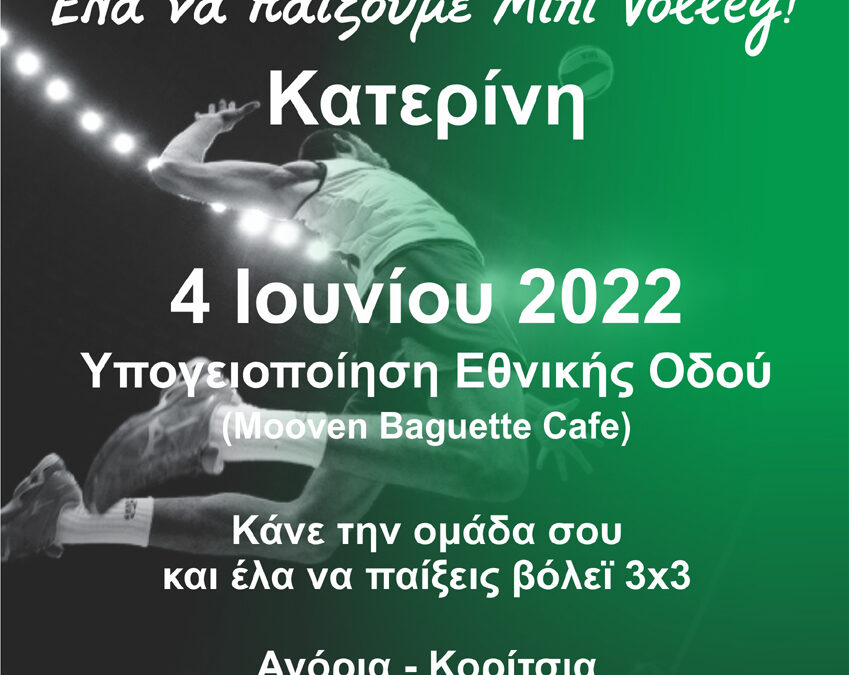 Έλα να παίξουμε «Μίνι Βόλεϊ»