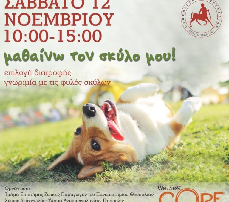 «Μαθαίνω τον σκύλο μου» – Εκδήλωση του Πανεπιστημίου Θεσσαλίας