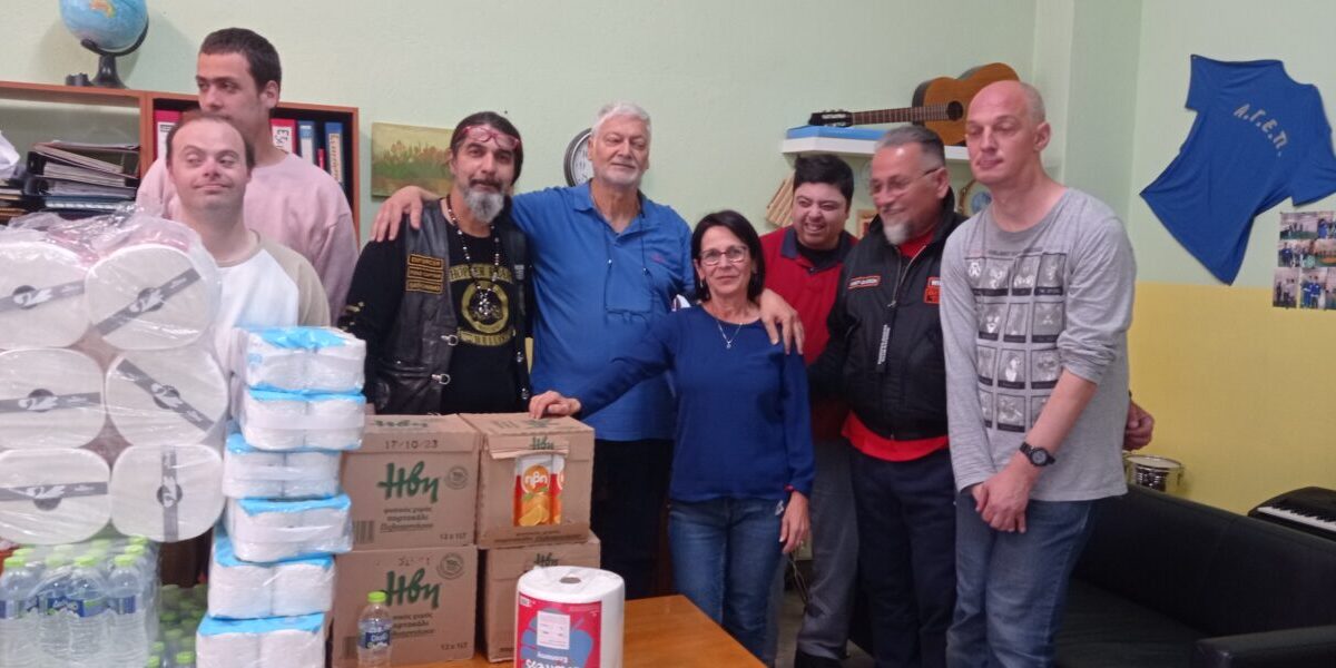 Κατερίνη:Επίσκεψη μελών του chopper riders στο καφέ “κομπολόι” – Πρόσφεραν αναλώσιμα και τρόφιμα