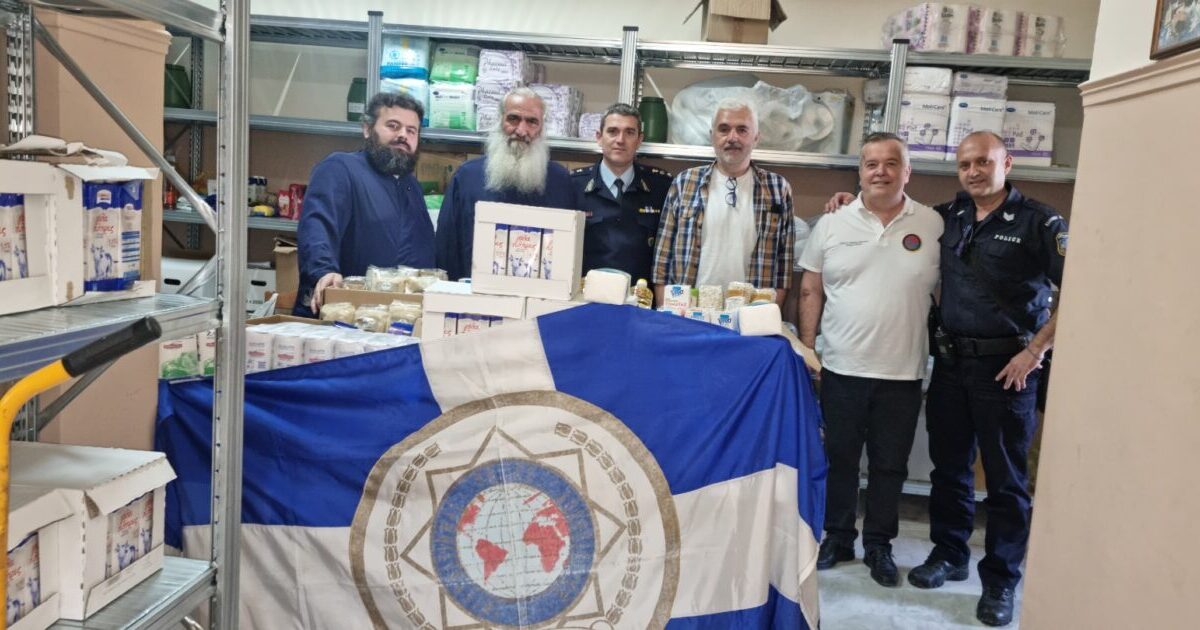 Τρόφιμα και είδη πρώτης ανάγκης στο Κοινωνικό Παντοπωλείο της Ιεράς Μητροπόλεως Κίτρους παρέδωσε  η  Διεθνής Ένωση Αστυνομικών