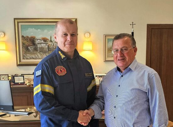Στον Δήμαρχο Κατερίνης ο νέος Διοικητής Πυροσβεστικών Υπηρεσιών Νομού (ΔΙ.ΠΥ.Ν.) Πιερίας