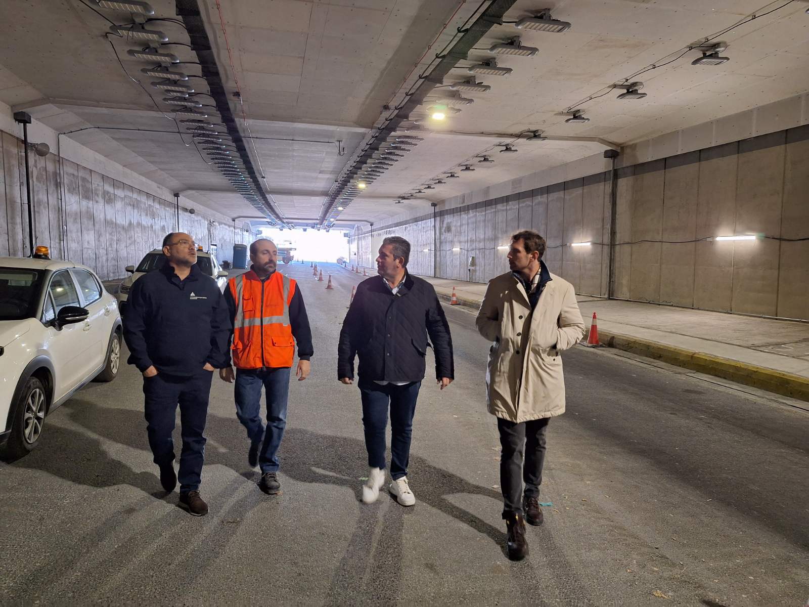 Επίσκεψη του Προέδρου και Α΄ Αντιπροέδρου του Επιμελητηρίου Πιερίας στις εργασίες αναβάθμισης της σήραγγας Κατερίνης