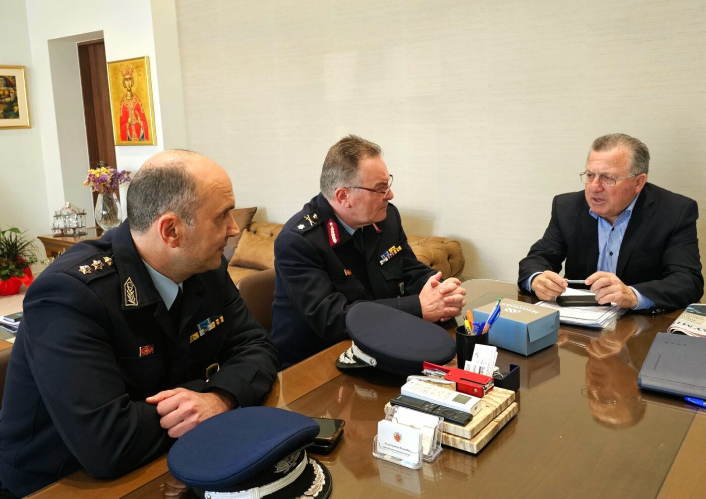 Συνάντηση του Δημάρχου Κατερίνης με τον νέο Γενικό Περιφερειακό Αστυνομικό Διευθυντή Κεντρικής Μακεδονίας