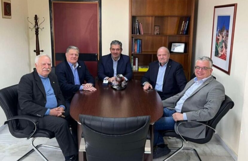 Επίσκεψη στον Πρόεδρο του Επιμελητηρίου Πιερίας του Δ.Σ. του Τμήματος ΑΧΕΠΑ Κατερίνης Hj-39 «Ολύμπιος Ζευς»