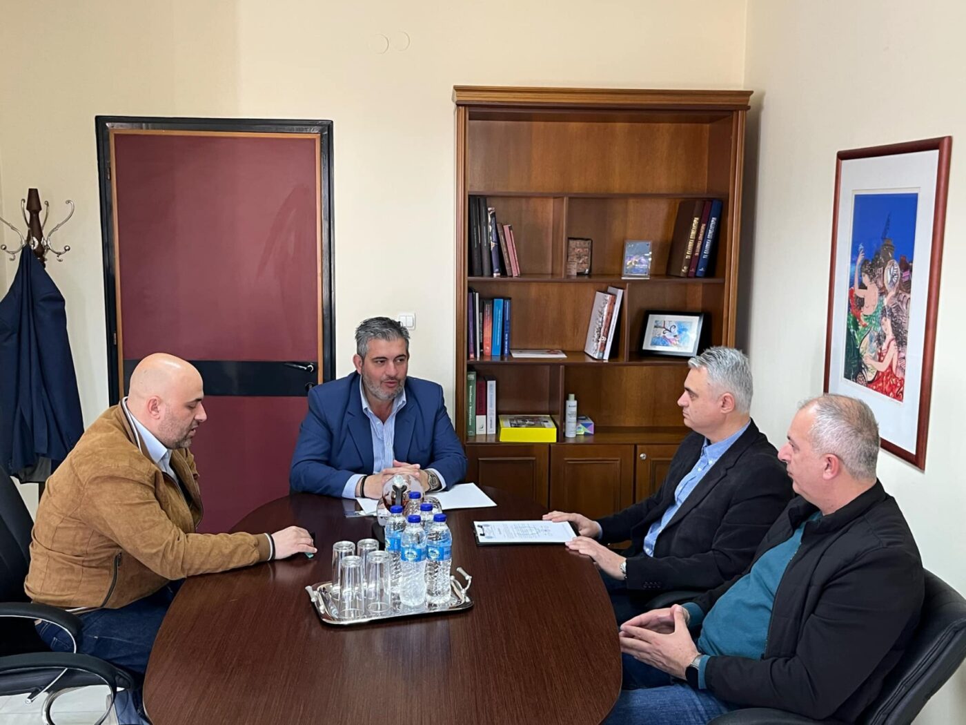 Συνάντηση αντιπροσωπείας του ΔΣ της Ένωσης Στρατιωτικών Πιερίας με τον Πρόεδρο του Επιμελητηρίου