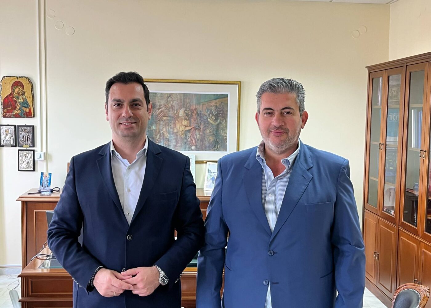 Συνάντηση του Προέδρου του ΕΒΕ Πιερίας με το Βουλευτή Σπύρο Κουλκουδίνα