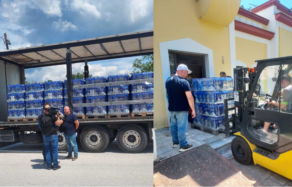 Δωρεά νερού από τη Σ. ΜΕΝΤΕΚΙΔΗΣ Α.Ε. στο Νομό Σερρών