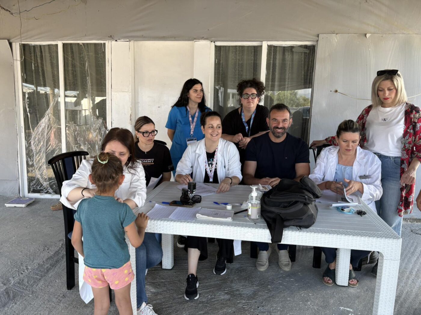 Διενέργεια παιδιατρικής εξέτασης στον καταυλισμό Ρομά του Πέλεκα από την 4η ΤΟΜΥ