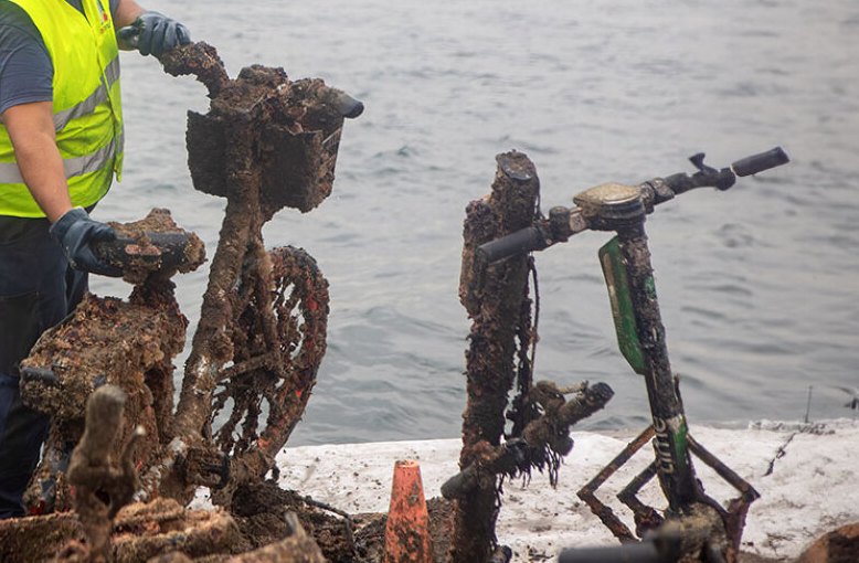 Ο Θερμαϊκός αναπνέει: Εθελοντές καθαρίζουν τον κόλπο από πατίνια, λάστιχα, σκουπίδια