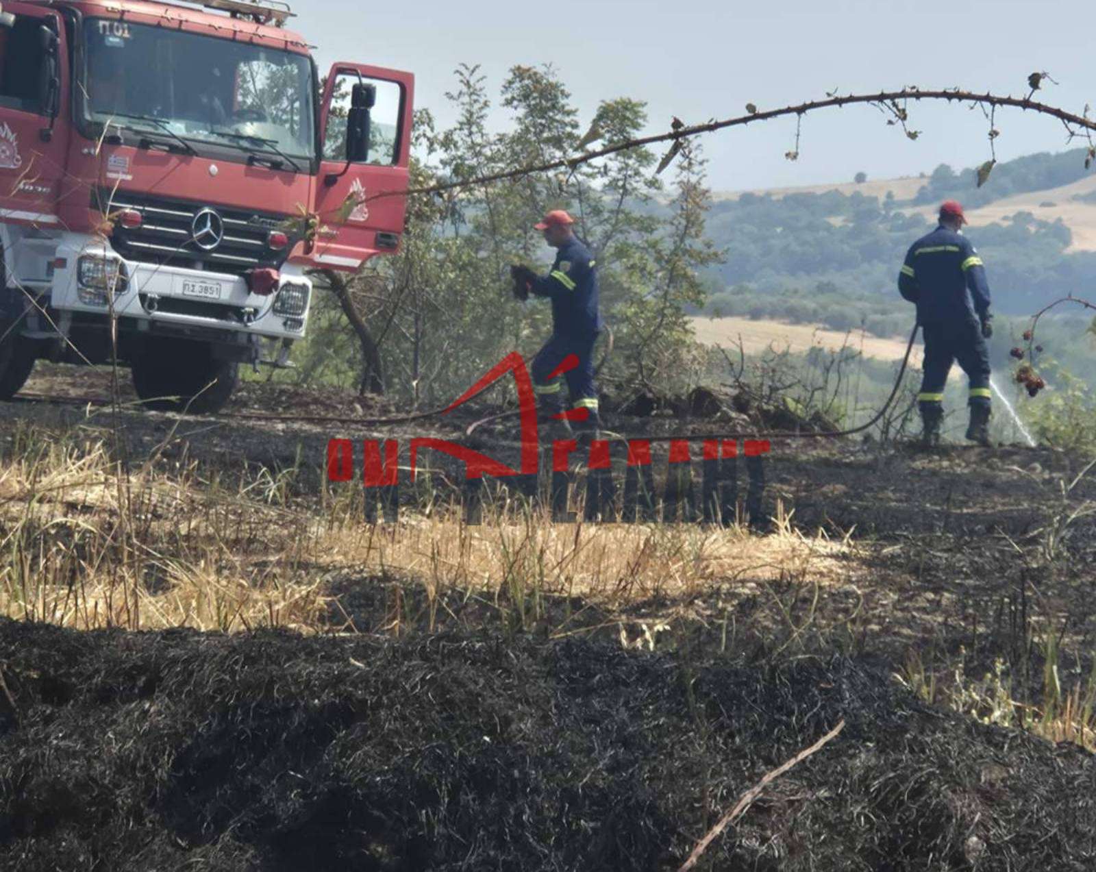Φωτιά στην Παλαιόστανη Πιερίας: Χωρίς ενεργό μέτωπο η φωτιά – Παραμένουν δυνάμεις στην περιοχή