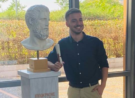 Ο Παύλος Κιτιξής αρίστευσε στο μεταπτυχιακό πρόγραμμα «Προηγμένη Φυσιοθεραπεία» του Πανεπιστημίου Θεσσαλίας