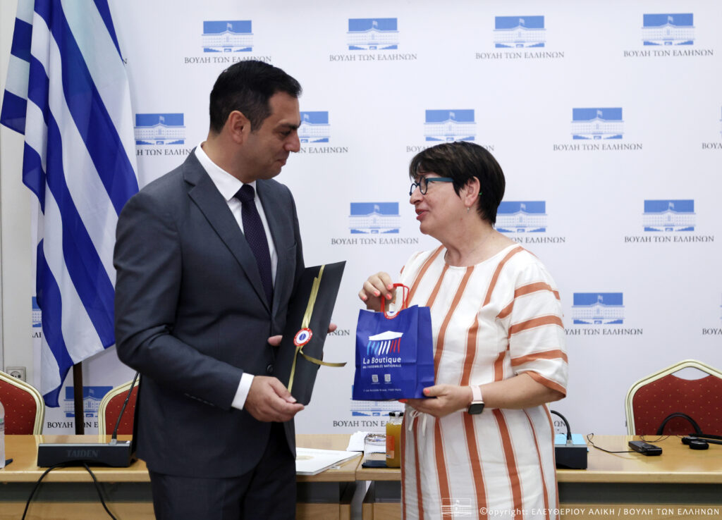 Συνάντηση Σπ. Κουλκουδίνα Προέδρου της ΚΟ Φιλίας Ελλάδας – Γαλλίας με την Πρόεδρο της αντίστοιχης Ομάδας της Γαλλικής Εθνοσυνέλευσης