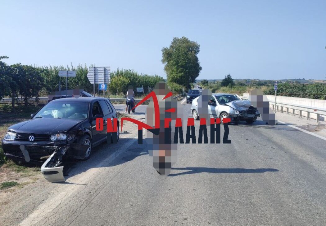 Τροχαίο ατύχημα στην επαρχιακή οδό Κατερίνης-Δίου (vid)