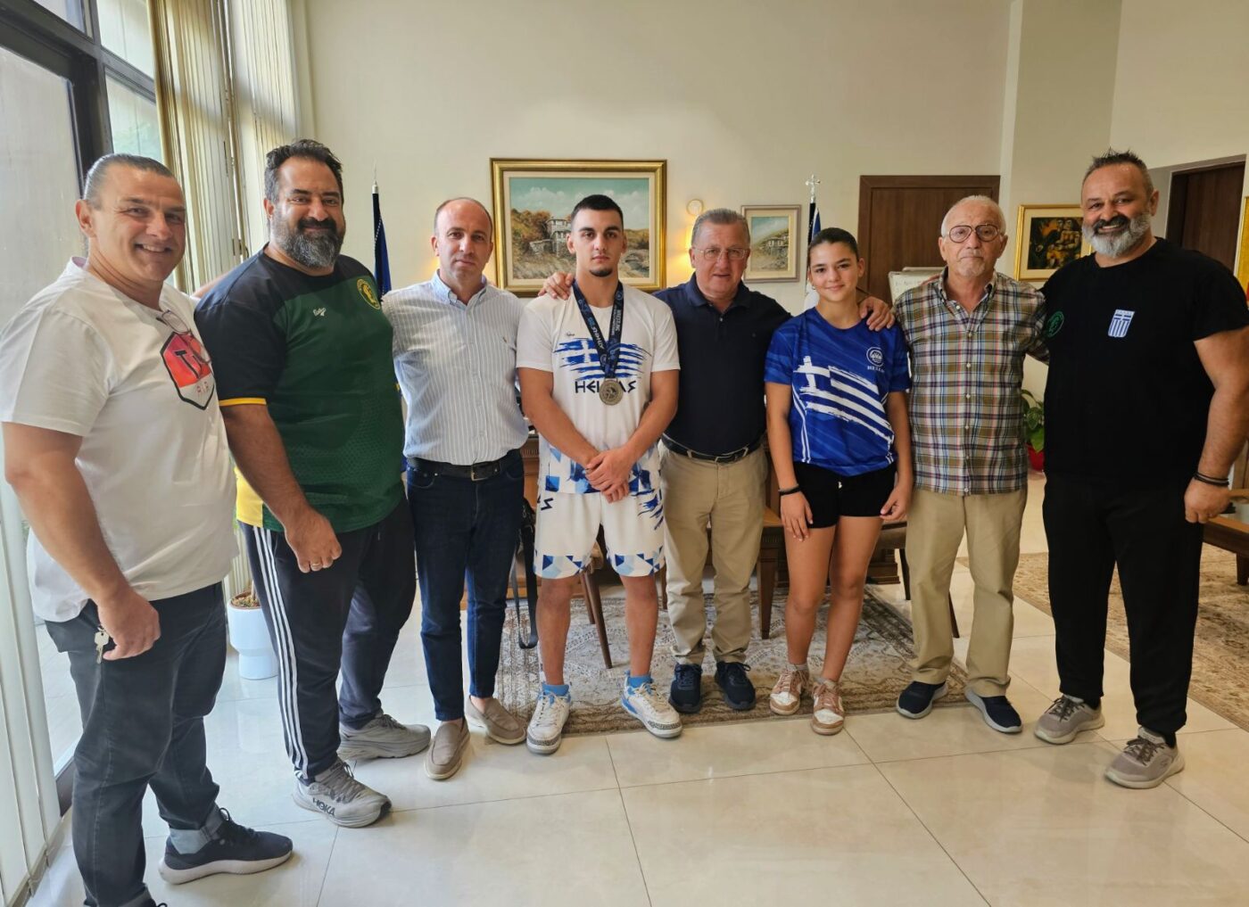 Στον Δήμαρχο Κατερίνης ο “ασημένιος” παγκόσμιος πρωταθλητής πάλης Δημήτρης Σουλής