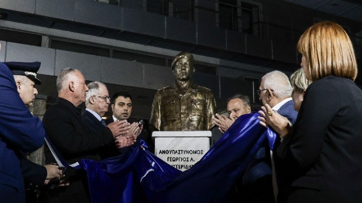 Θεσσαλονίκη: Αποκαλυπτήρια της προτομής του Ανθυπαστυνόμου Γιώργου Λυγγερίδη