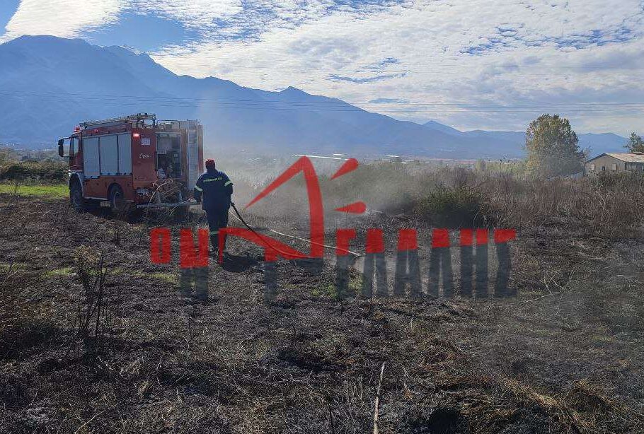 Καρίτσα: Φωτιά σε έκταση με χαμηλή βλάστηση (vid)