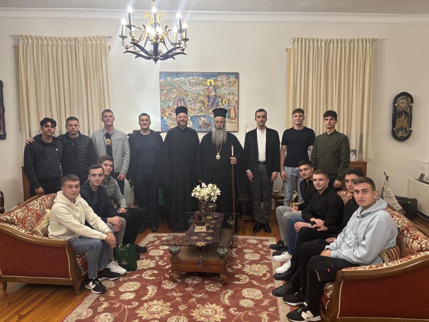 Σπουδαστές της Ιερατικής Σχολής Καρλοβικίου Σερβίας στην Ιερά Μητρόπολη Κίτρους