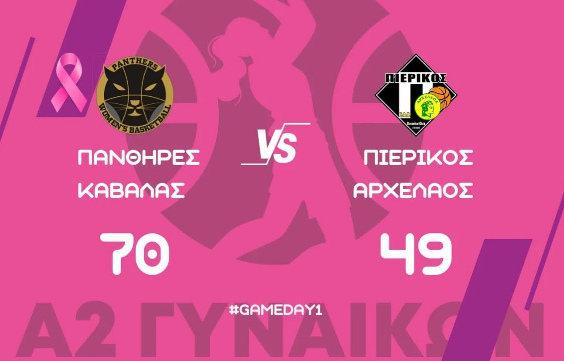 Μπάσκετ Α2 Γυναικών: Ήττα από τους Πάνθηρες Καβάλας για τον Πιερικό Αρχέλαο