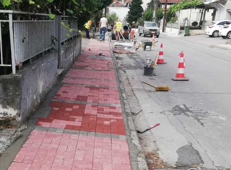 Νέα πεζοδρόμια στην πόλη της Κατερίνης