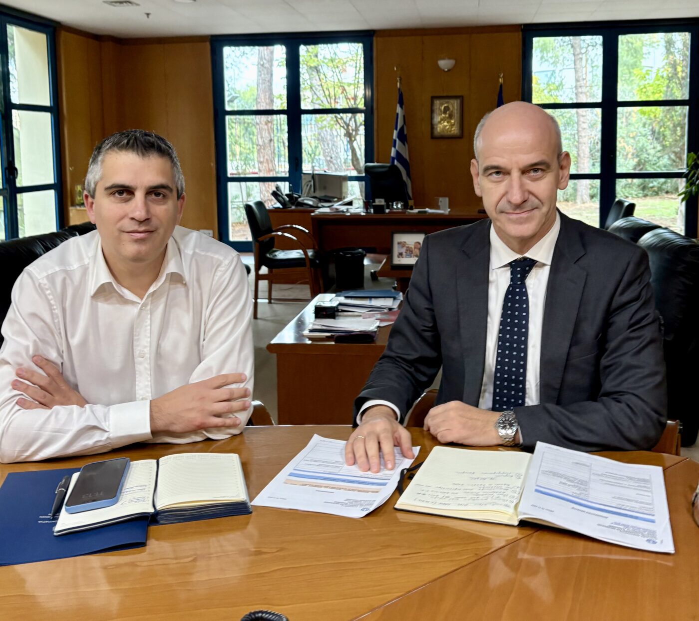 Φώντας Μπαραλιάκος – Συνάντηση με τον Υπουργό Υποδομών και Μεταφορών Χρίστο Δήμα