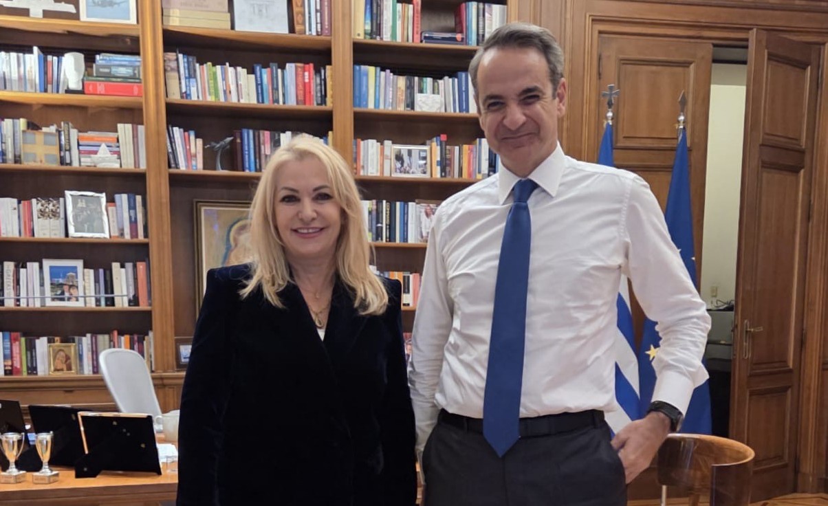 Συνάντηση της Άννας Μάνη-Παπαδημητρίου με τον πρωθυπουργό