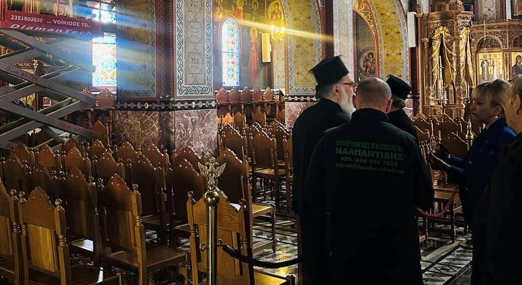 Στο έργο ηλεκτροφωτισμού της Θ. Αναλήψεως η Αντιπεριφερειάρχης