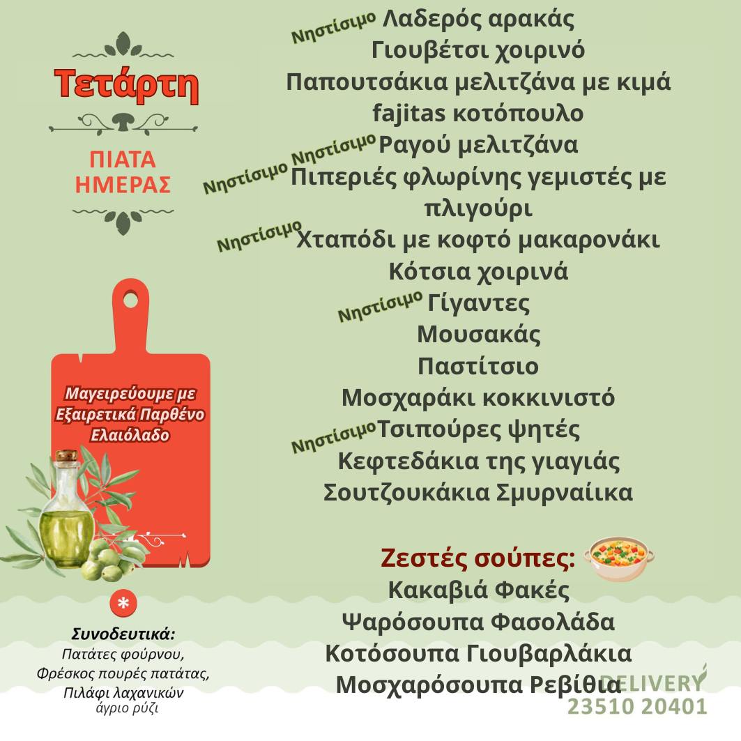 Σπιτομαγειρείον – Τι θα φάμε σήμερα;;