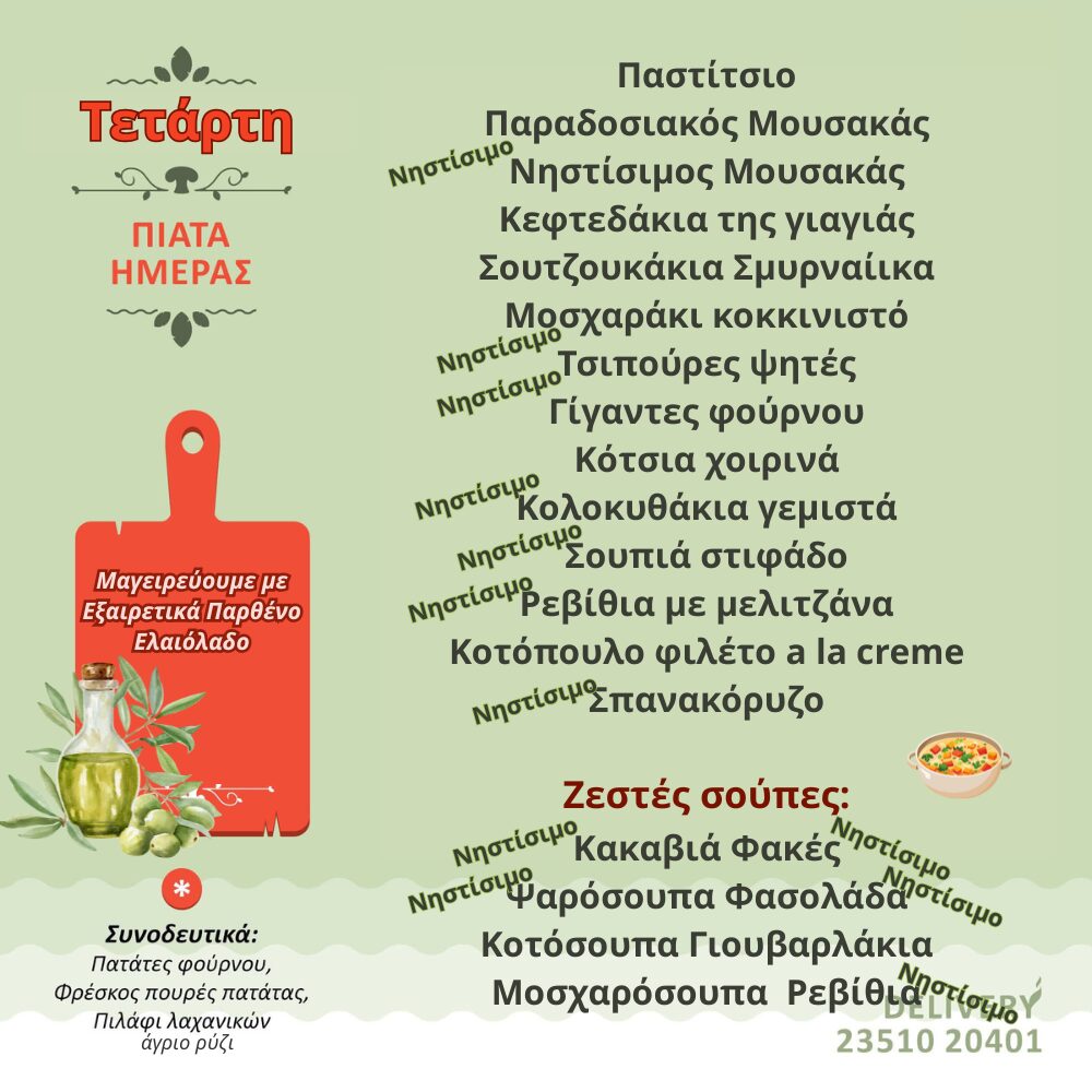 Σπιτομαγειρείον – Τι θα φάμε σήμερα;;