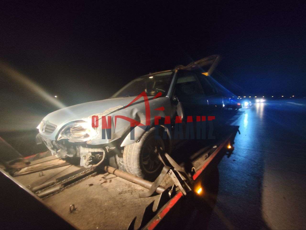 Πιερία: Όχημα κατέληξε σε πόρτα συνεργείου στην Κονταριώτισσα (vid)