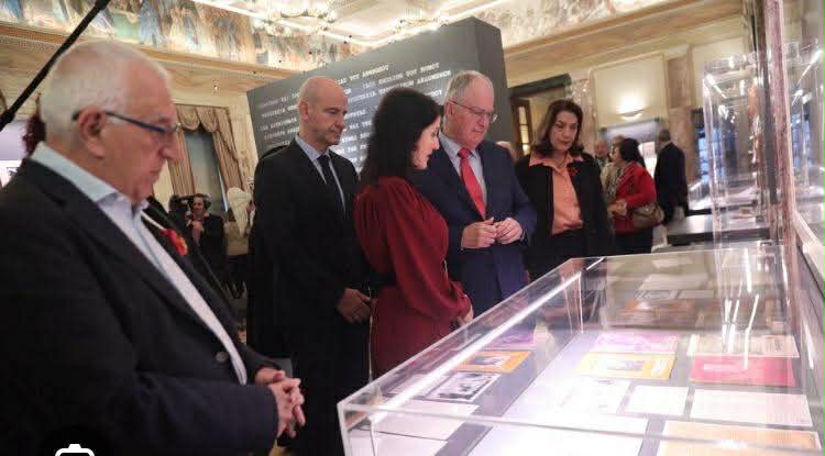 Ο Φ. Μπαραλιάκος στα εγκαίνια της έκθεσης «Το δικό μας Σύνταγμα, 1975–2025»