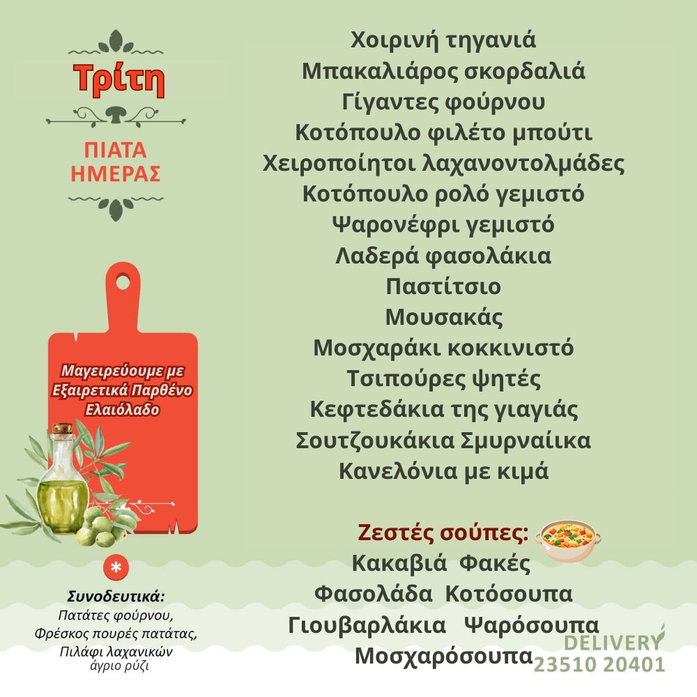 Σπιτομαγειρείον – Τι θα φάμε σήμερα;;