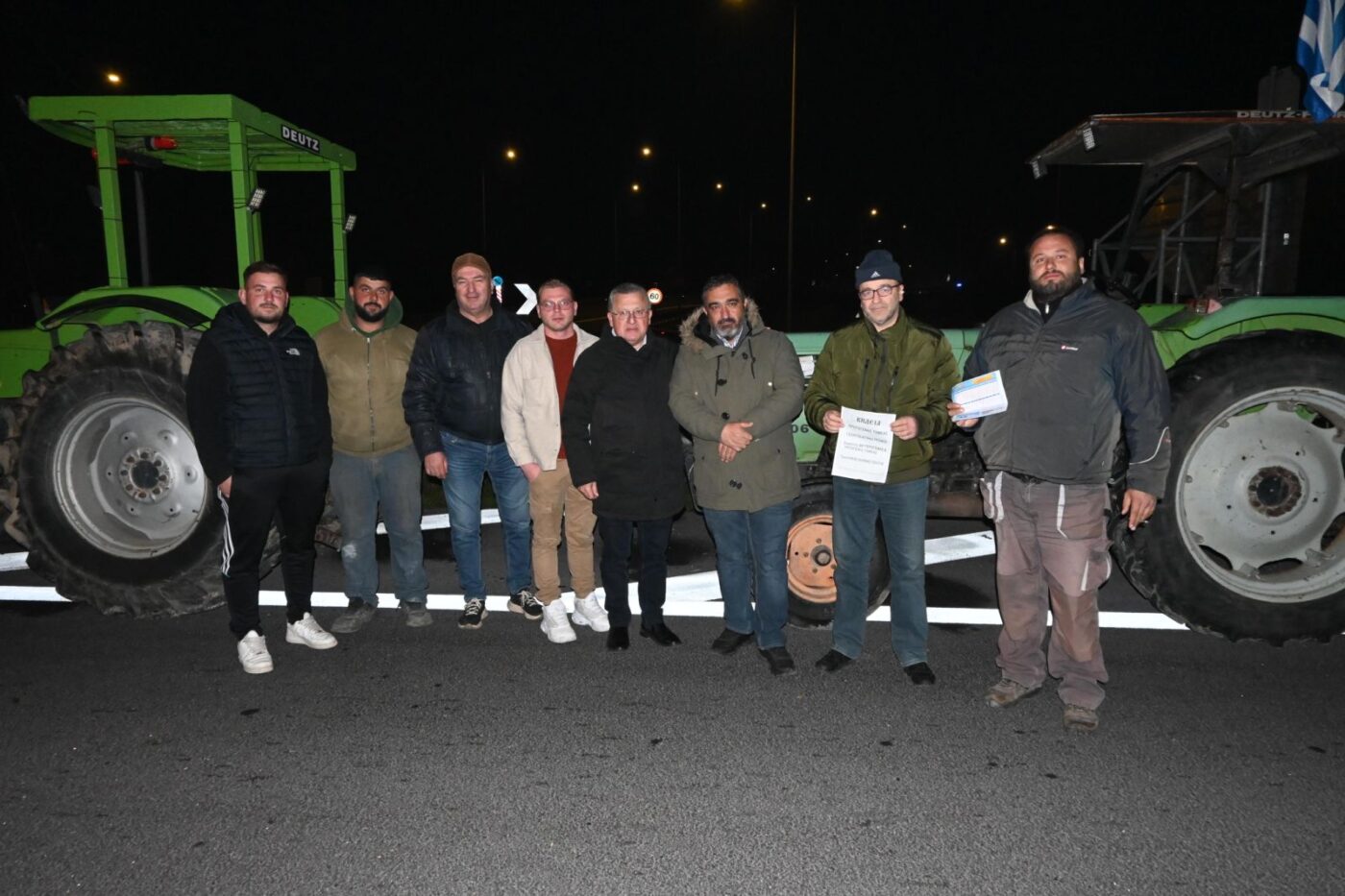 Στα μπλόκα των αγροτών ο δήμαρχος Κατερίνης