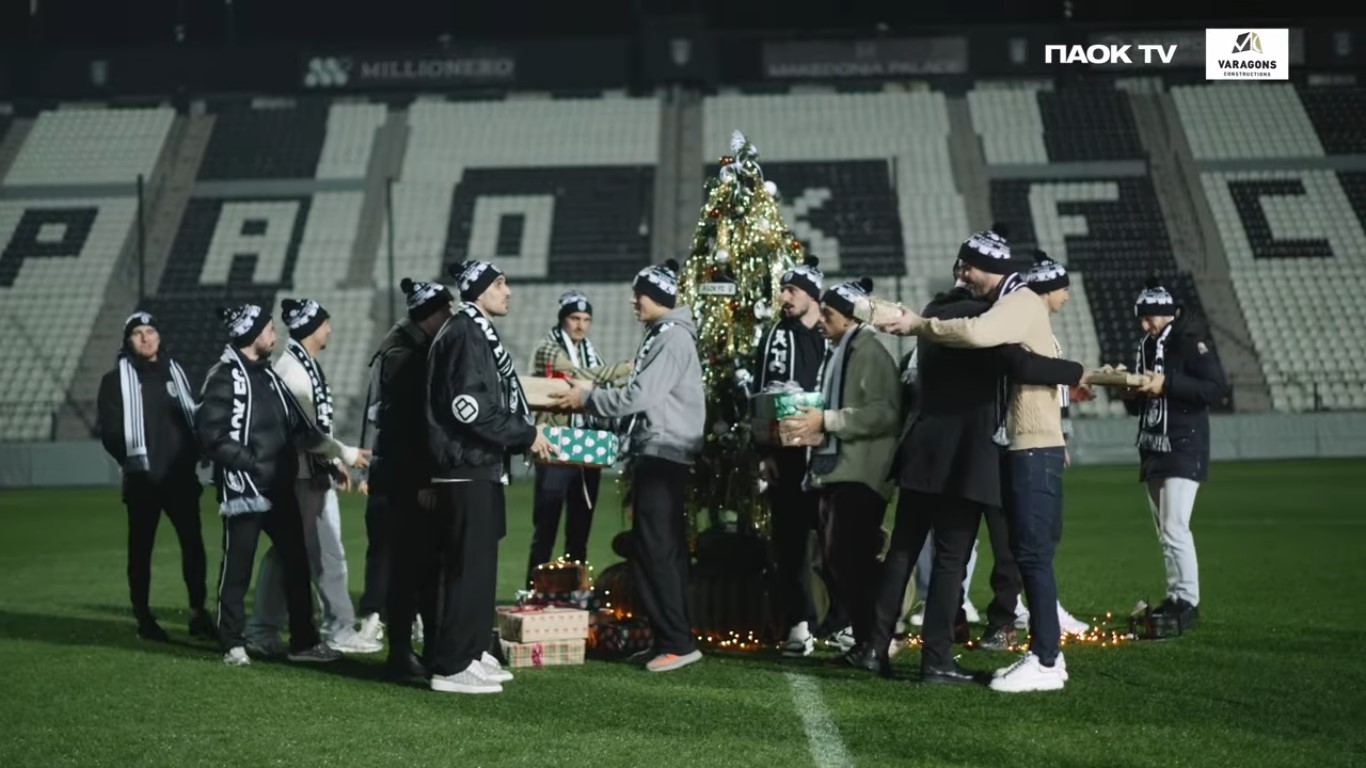 Ο Σκιαδαρέσης και οι «ηθοποιοί» του Λουτσέσκου: Δείτε το εορταστικό βίντεο της ΠΑΕ ΠΑΟΚ