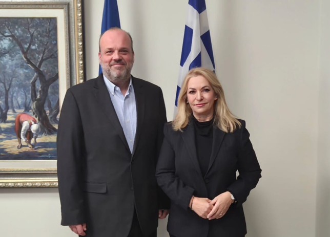 Συνάντηση Άννας Μάνη-Παπαδημητρίου με τον Γενικό Γραμματέα Αγροτικής Ανάπτυξης Σπύρο Πρωτοψάλτη