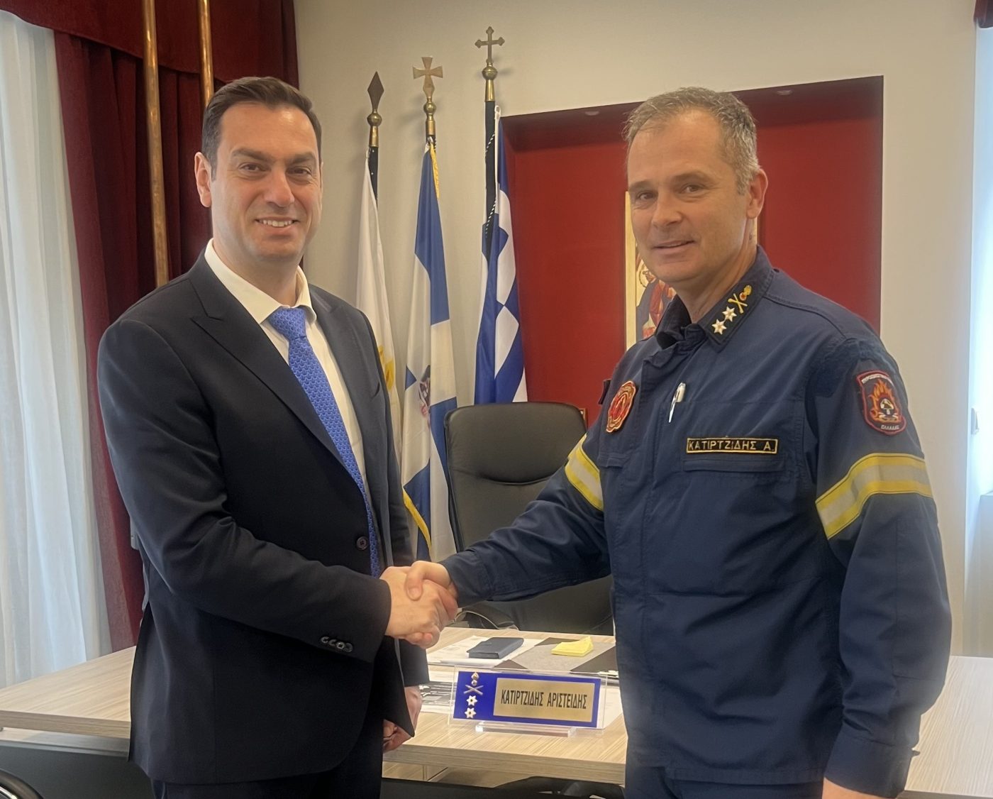 Σπ. Κουλκουδίνας: Συνάντηση για την ενίσχυση της πυροσβεστικής παρουσίας σε Όλυμπο και Πιέρια