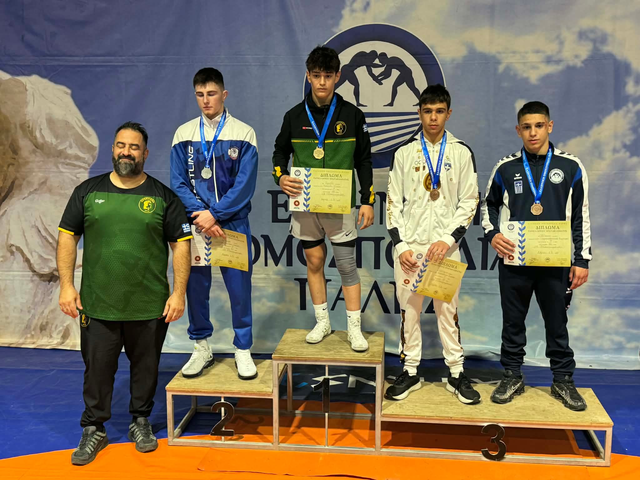 2 Χρυσά Μετάλλια για τον Αρχέλαο Κατερίνης στο Πανελλήνιο Πρωτάθλημα Πάλης Παίδων U17